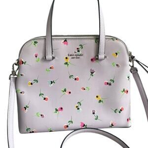 Kate spade new york floral purple shoulder bag with strap